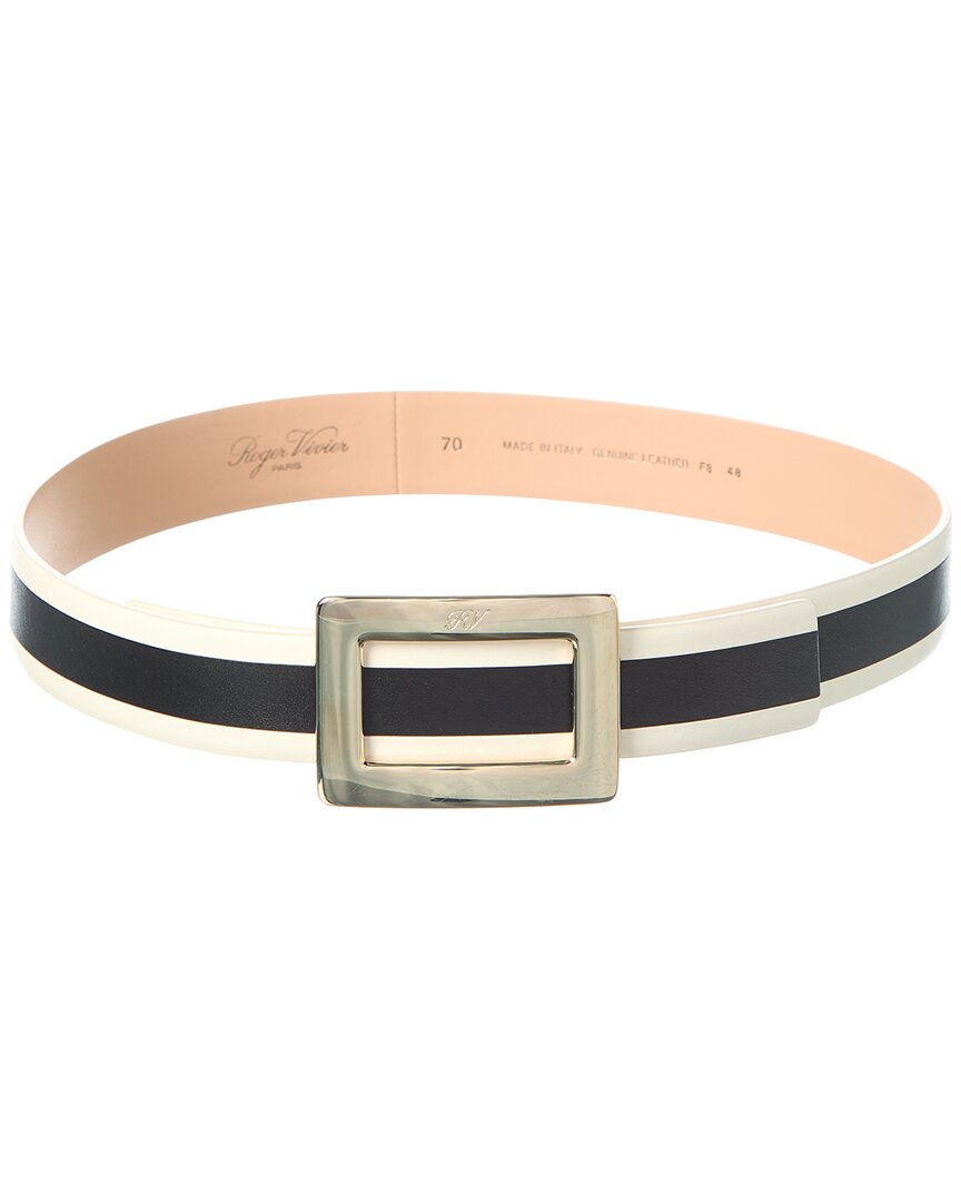 Roger Vivier Buckle Leather Belt | ShopSimon