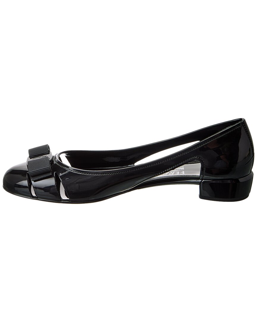 Salvatore Ferragamo Jelly Ballet Flat With Vara Bow - cheapest Silver 11C