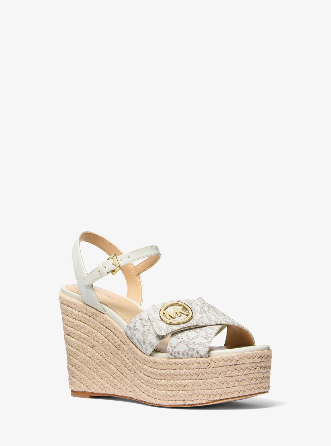 Michael Kors Outlet Hannah Signature Logo Wedge Sandal | ShopSimon
