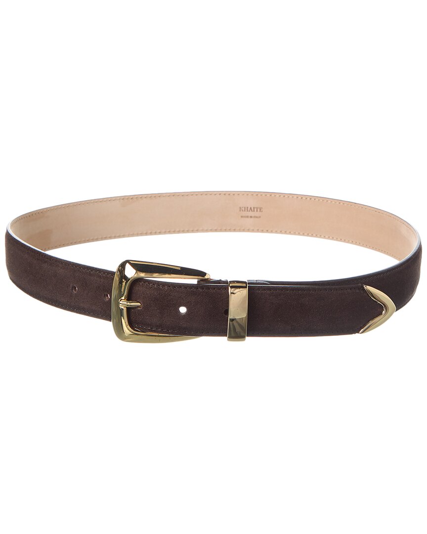 KHAITE Benny Suede Belt | ShopSimon display picture 3
