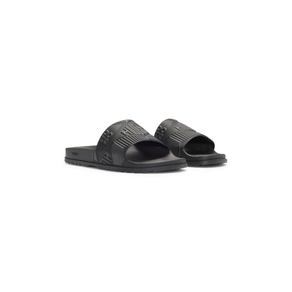 HUGO Italian-made slides with mixed logos | ShopSimon display picture 2