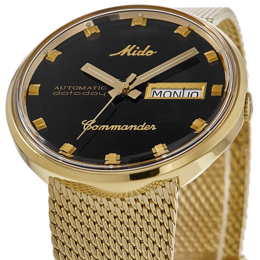 Mido Commander 1959 Black Dial Gold Steel Men's Watch M8429.3.28