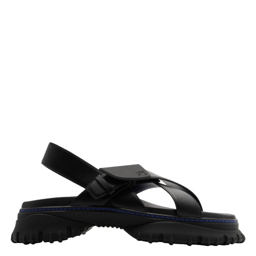 Burberry Leather Pebble Sandals | ShopSimon display picture 2