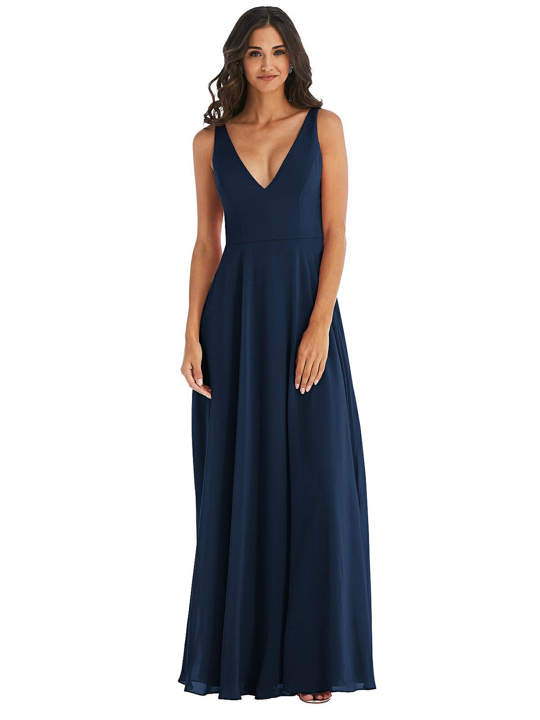 sachin and babi light blue dress Simple Deep V Chiffon White Train Bridal Dress with Spaghetti Straps  #OP4253 $155.6