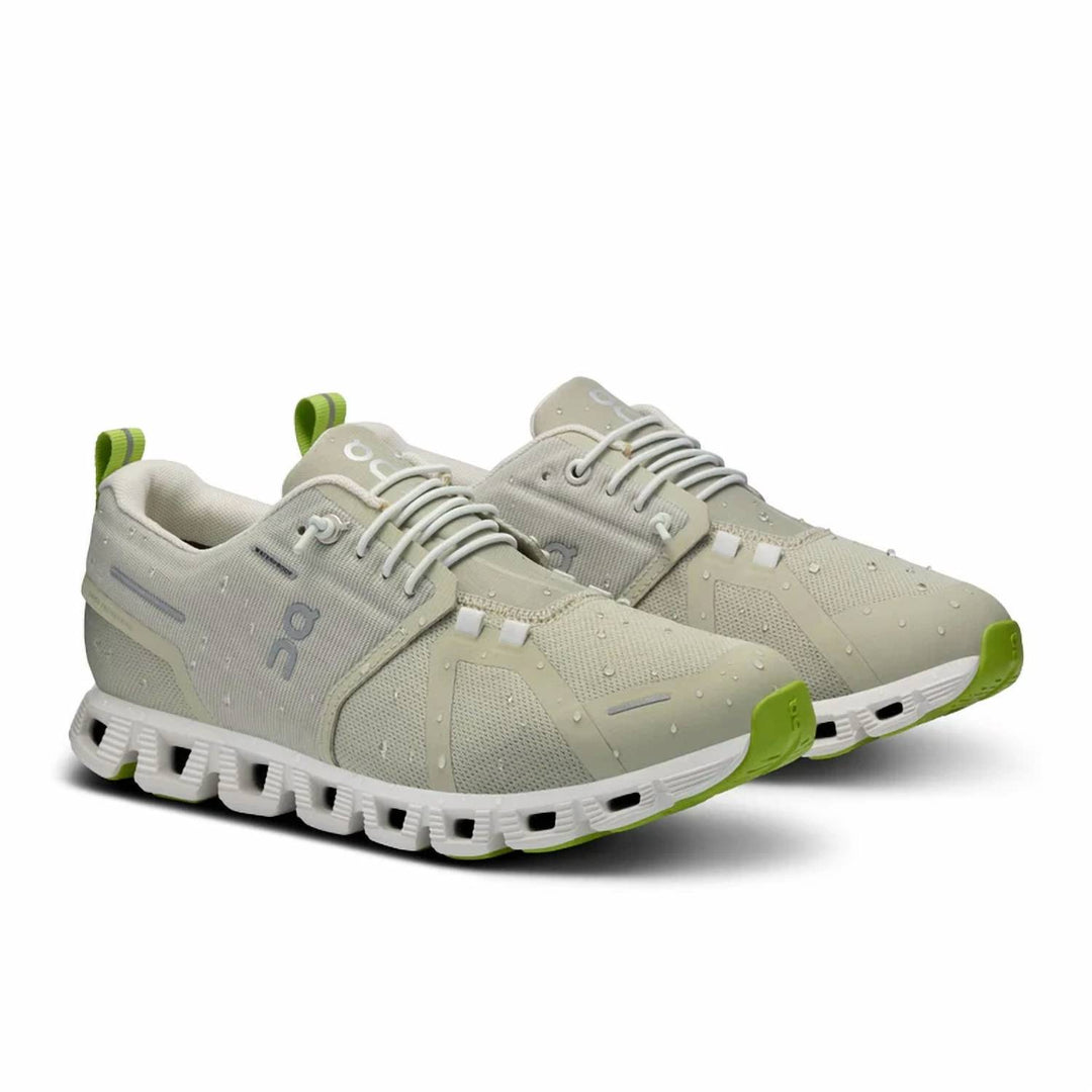 On Running Women's Cloud 5 Waterproof Running Shoes In Chalk/ice