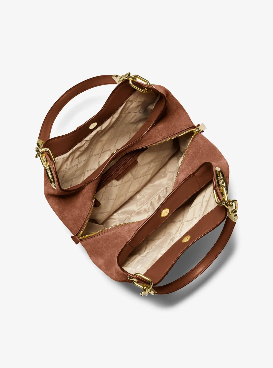 Michael Kors Lillie Large Suede Shoulder Bag | ShopSimon