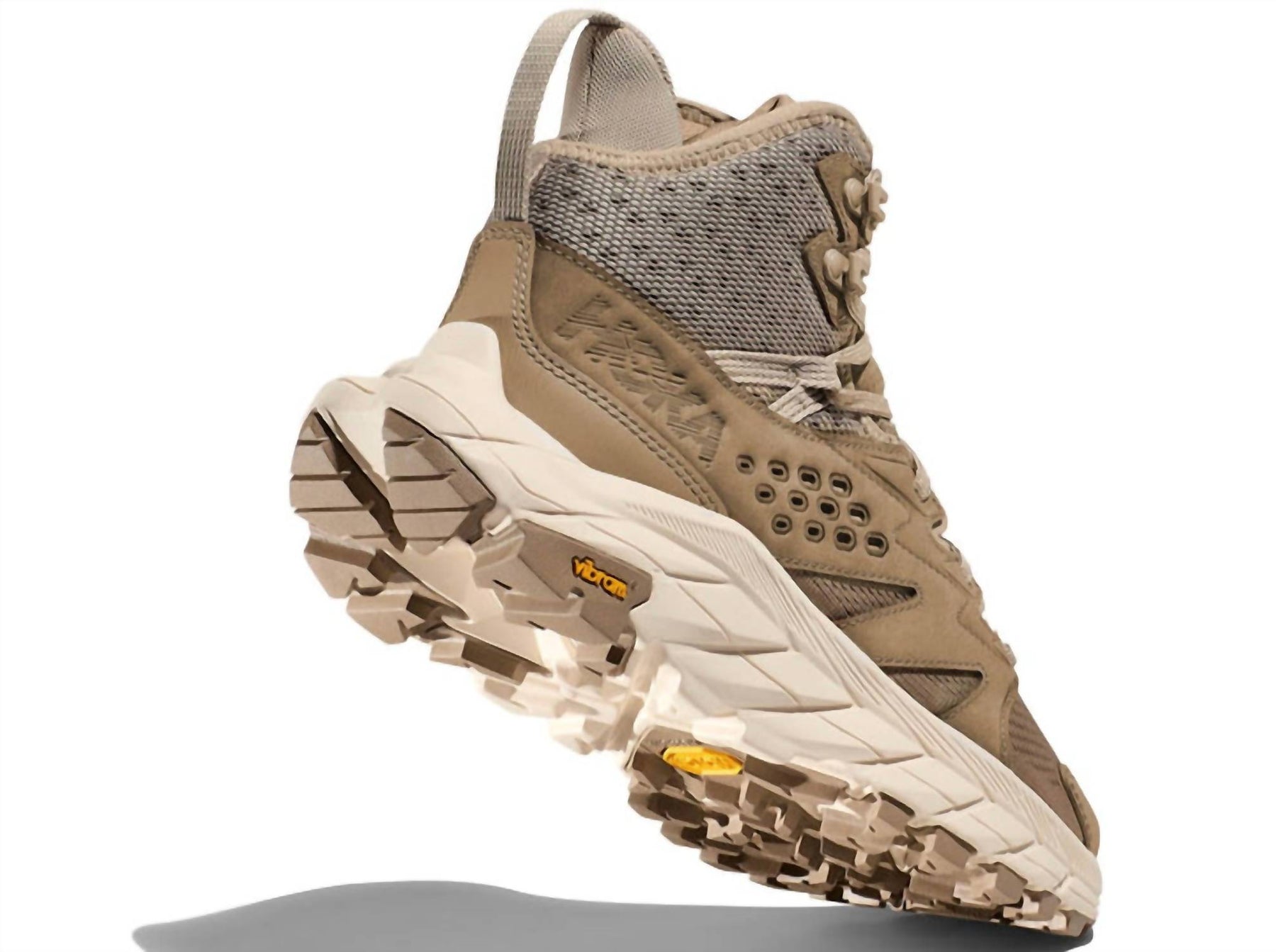 Hoka Women's Anacapa Breeze Mid Hiking Boots In Dune/eggnog