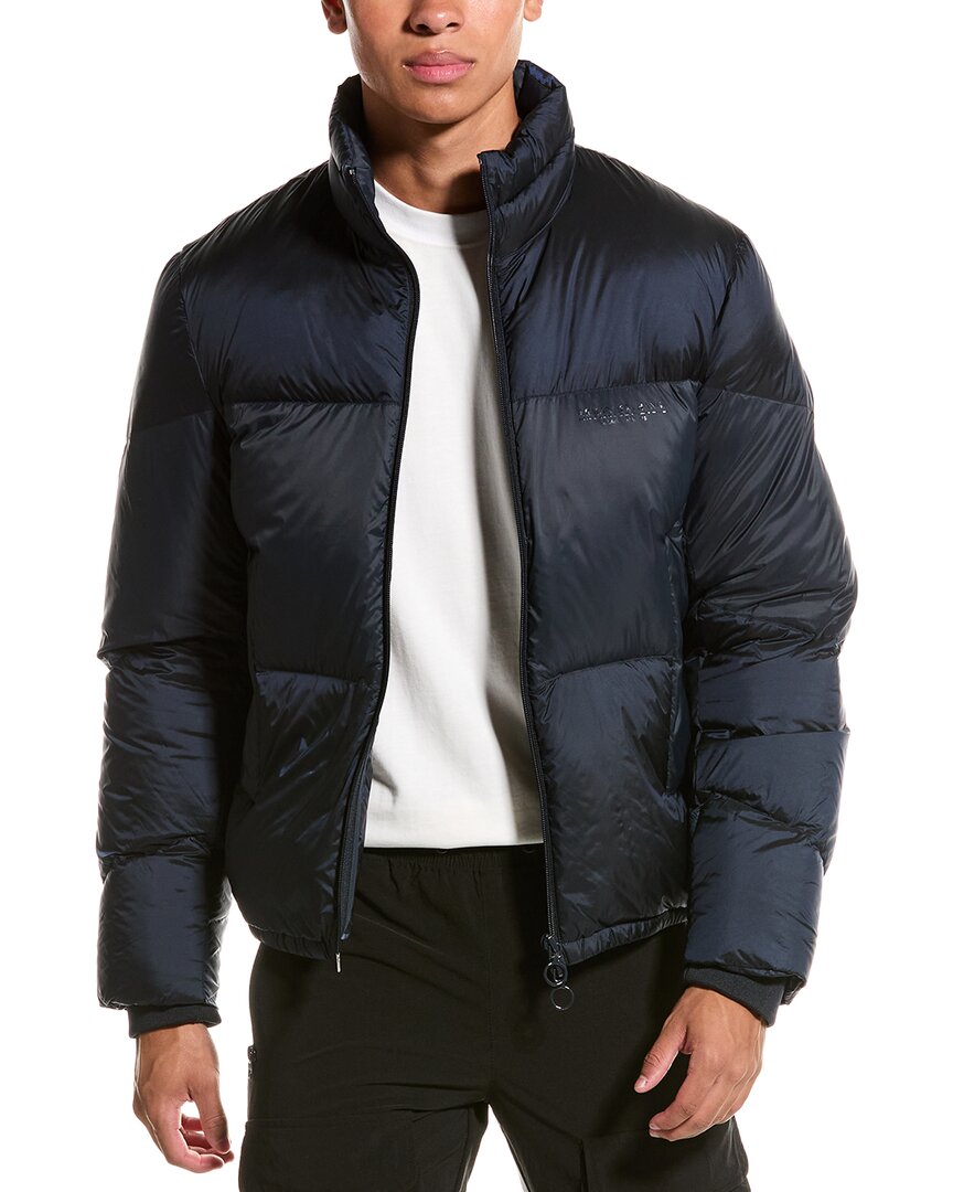 Armani exchange long down puffer jacket in black best sale