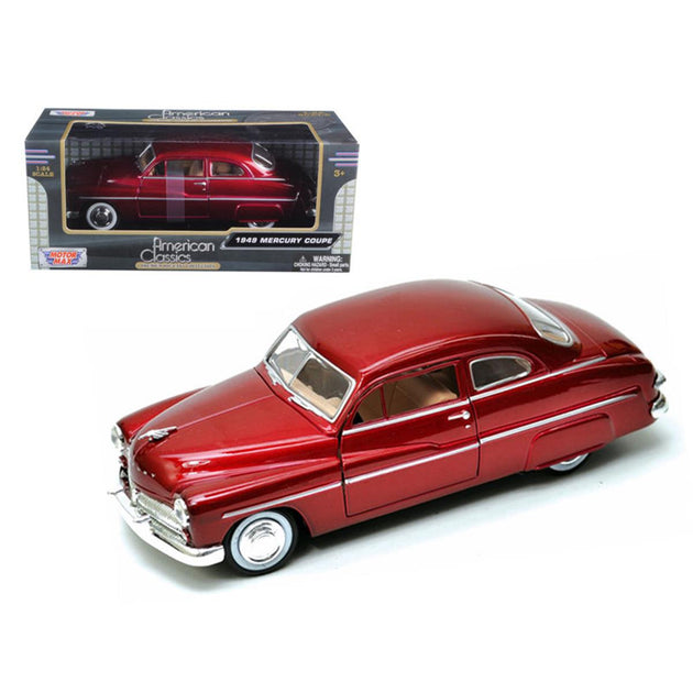 MOTORMAX 1 By 24 1949 Mercury Diecast Car Model, Red | ShopSimon