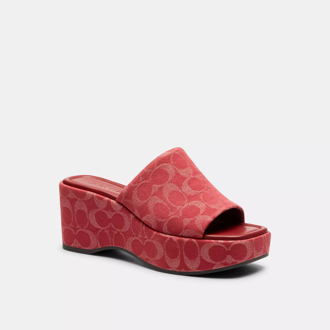 Coach Outlet Phoebe Platform Sandal In Signature Denim | ShopSimon Coach Outlet Phoebe Platform Sandal In Signature Denim | ShopSimon