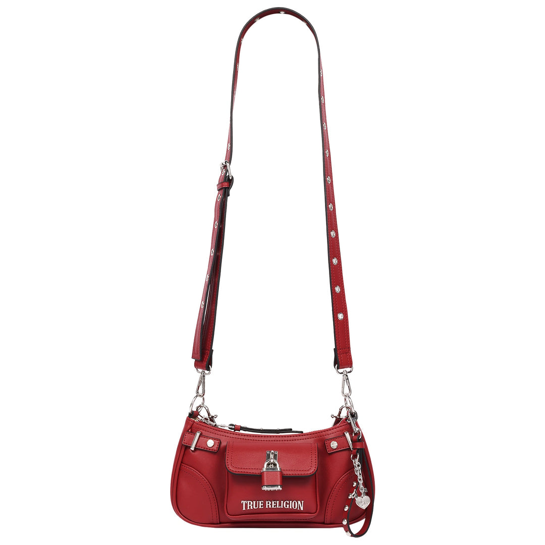 True Religion Moto Shoulder Bag With Lock Pocket Charm