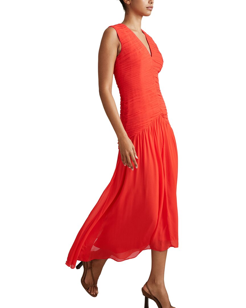 reiss saffy ruched bodycon midi dress Reiss Saffy Ruched Bodycon Dress