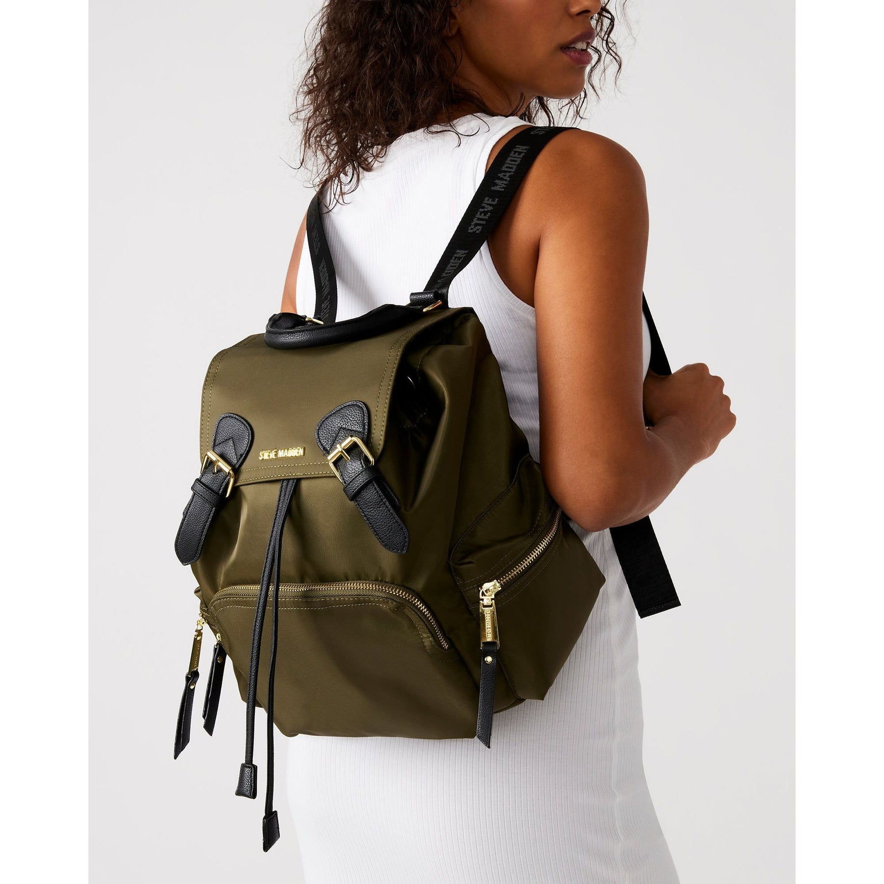 Steve Madden Olive Juniper Crossbody Bag Backpack Steve Madden Backpack Olive Green Army Green | Mercari main image 3