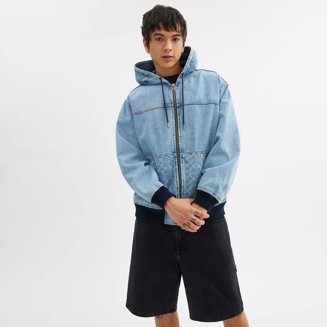 Coach Outlet Signature Denim Zip Jacket | ShopSimon