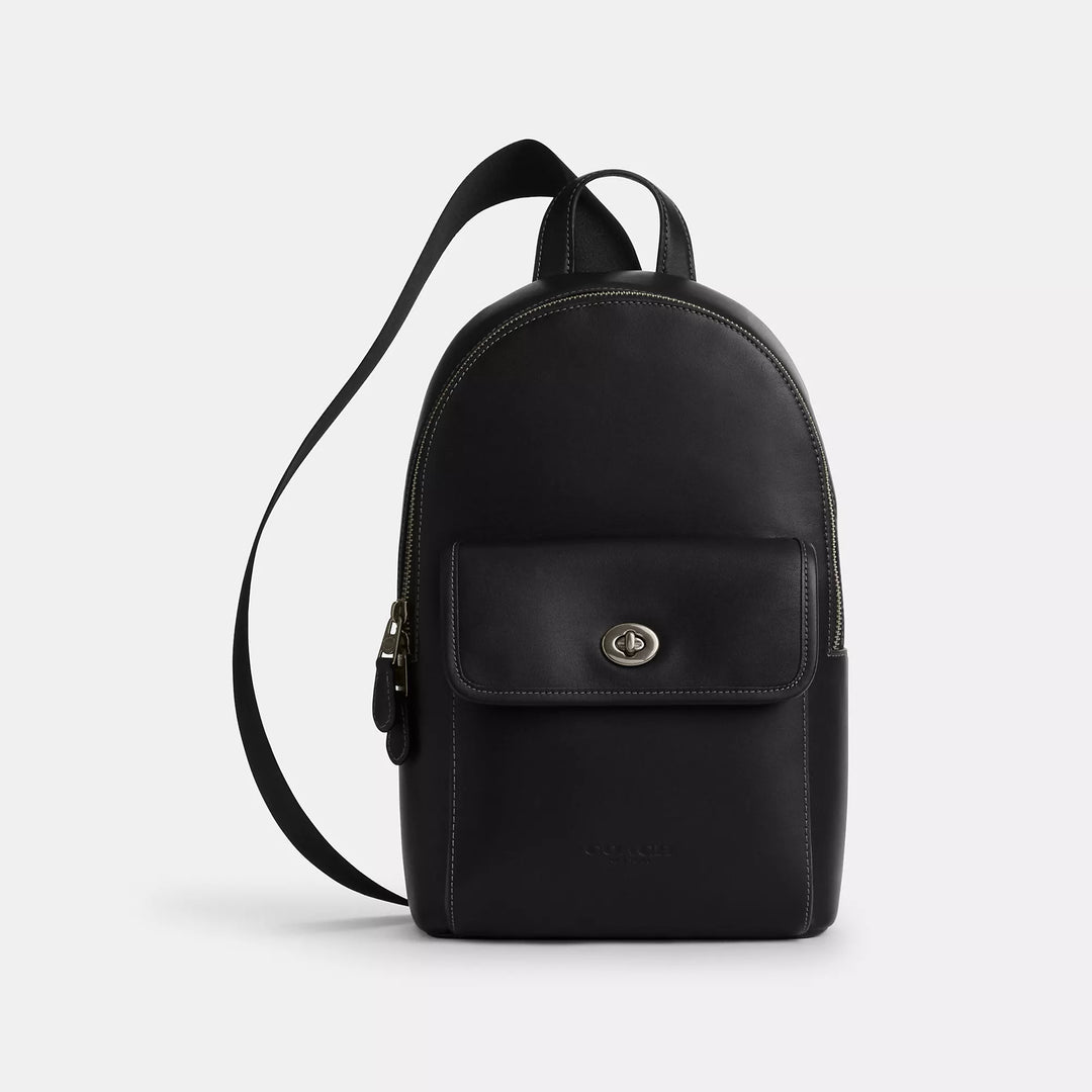 coach black leather mini backpack Coach Outlet Turnlock Sling Pack