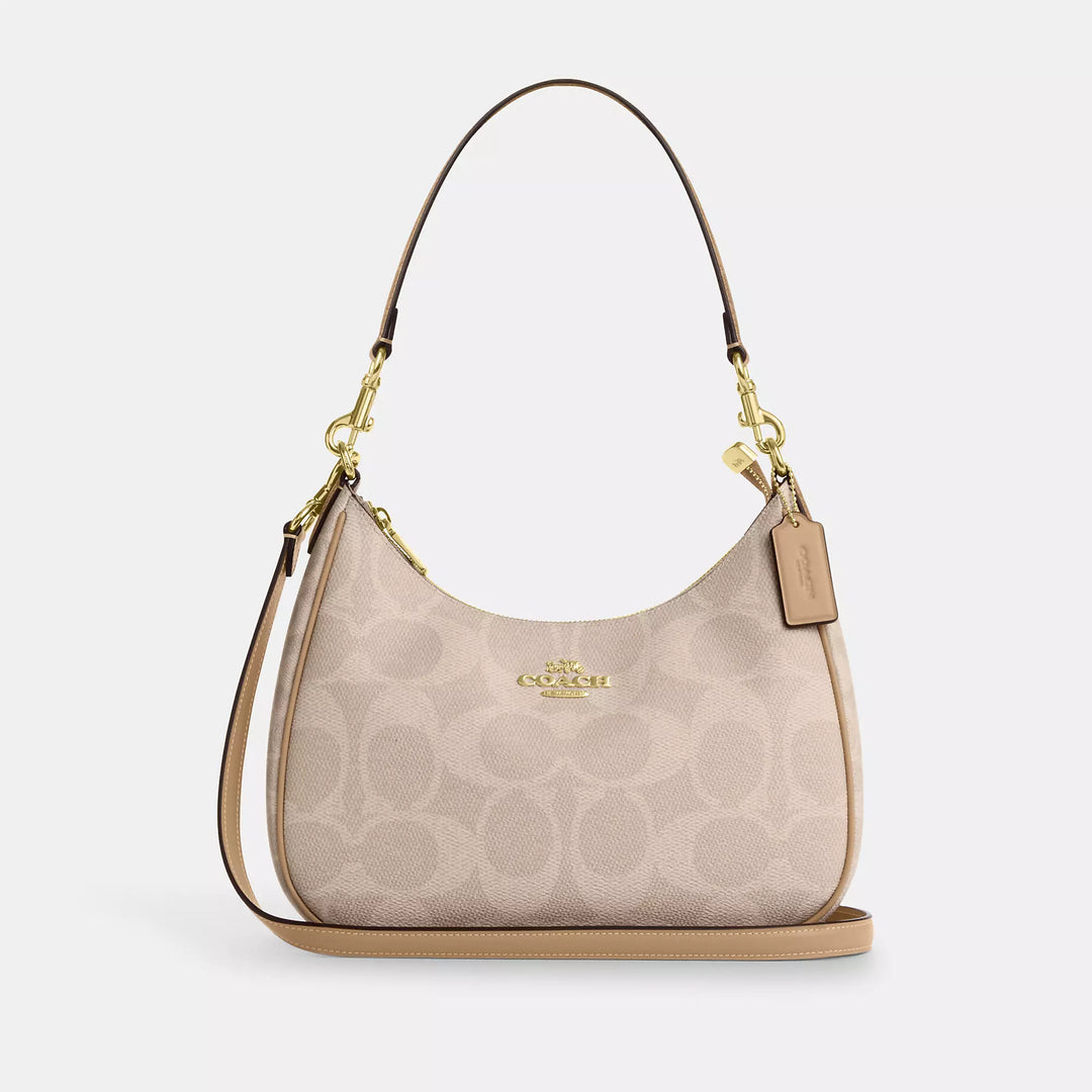 Coach Outlet Teri Hobo Bag In Blocked Signature Canvas | ShopSimon