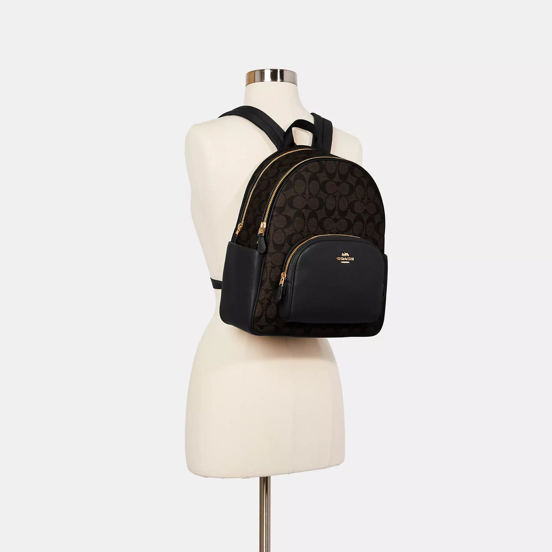 バックパック・リュック [COACH] Court Backpack In Signature Canvas (Black) COACH® Outlet | Court Backpack In Signature Canvas
