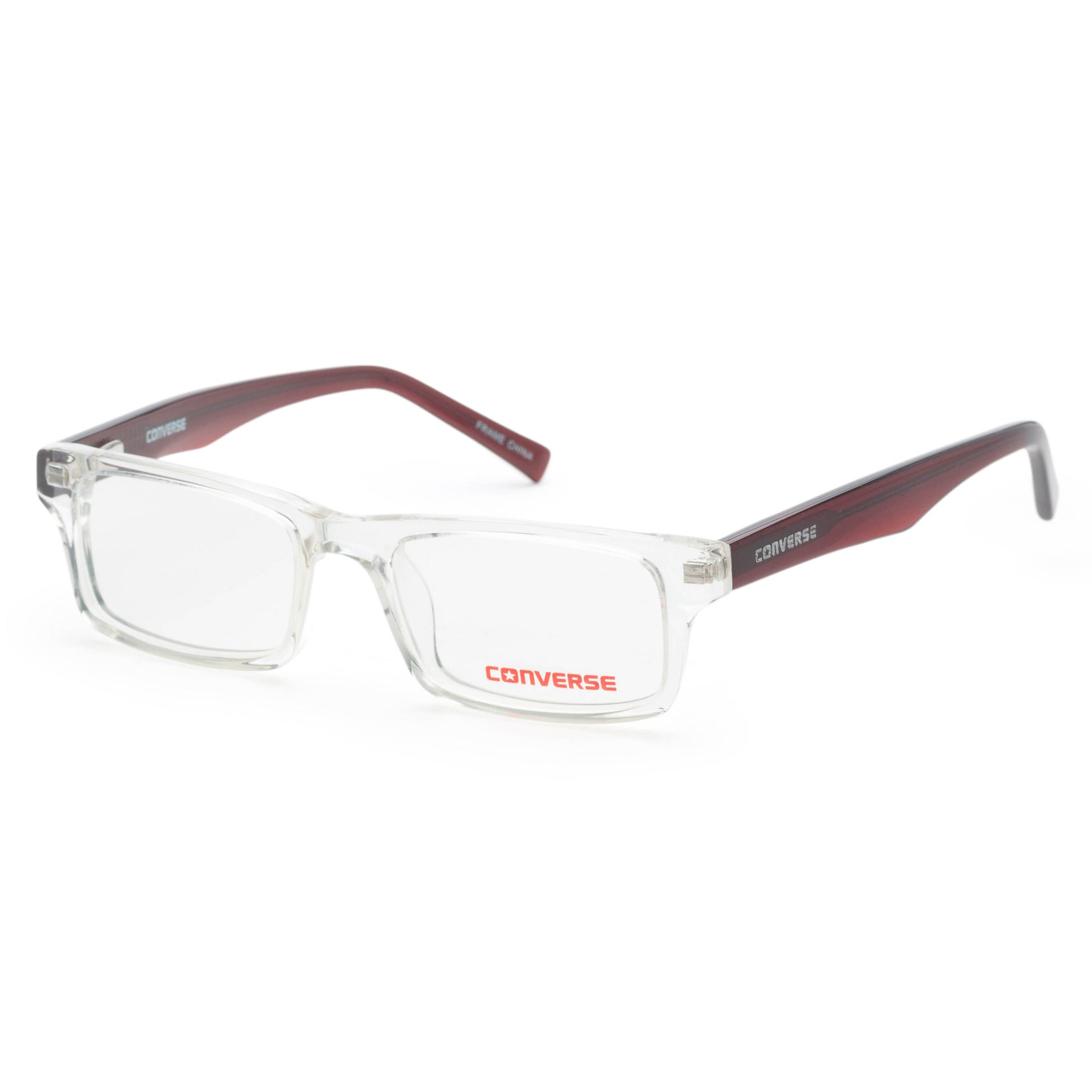 Converse Kids Unisex 45mm No Color Rectangular Eyeglasses