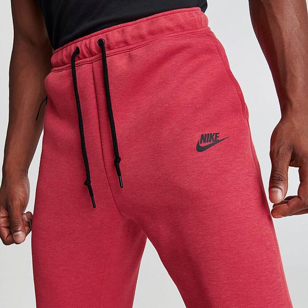 nike foundation fleece joggers red