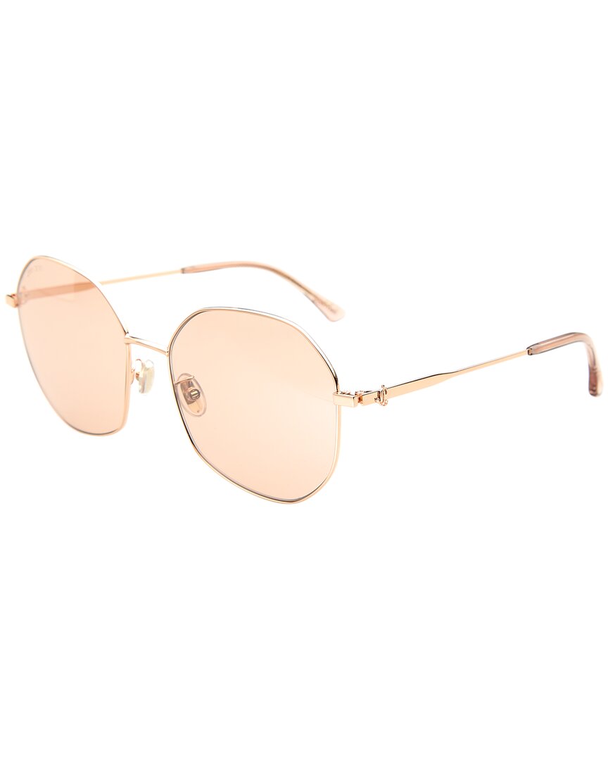 Stella McCartney | Core 59mm Sunglasses in Light Pink/Rose Gold STELLA MCCARTNEY Love Heart SC40064I women Gold Pilot  main image 3
