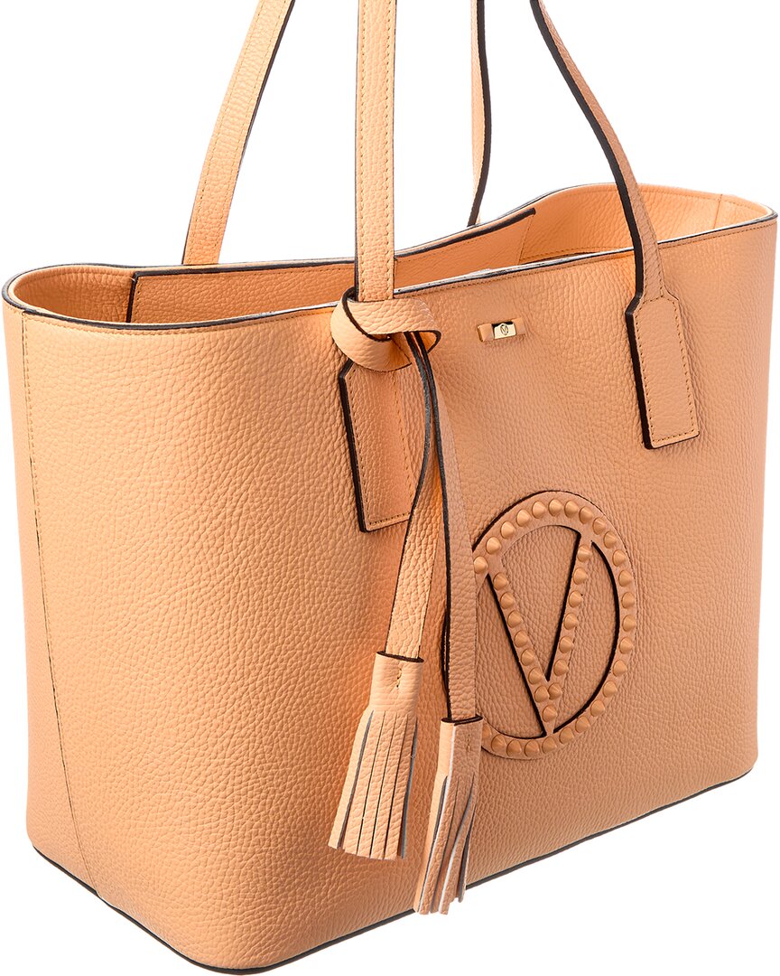 valentino by mario valentino soho logo leather tote
