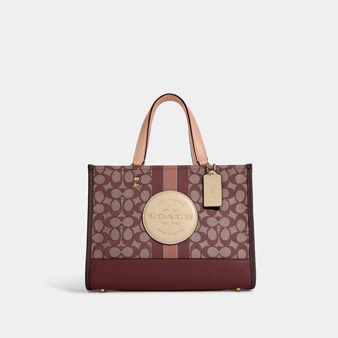 coach women's bags coach dempsey signature jacquard tote travel bag Coach Outlet Dempsey Carryall In Signature Jacquard With Stripe And Coach Patch