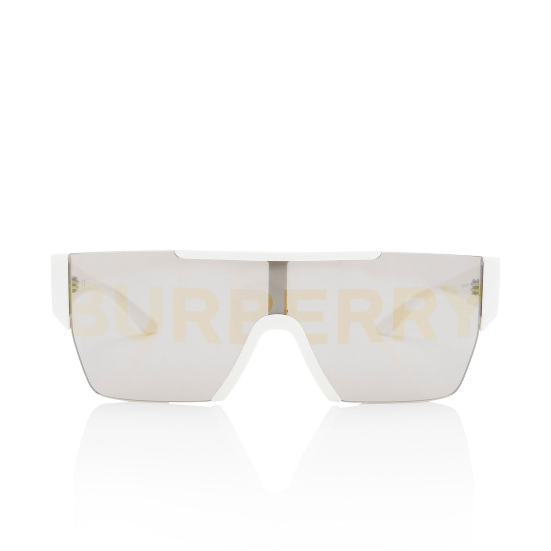 Burberry Mirrored Logo Shield Sunglasses | ShopSimon