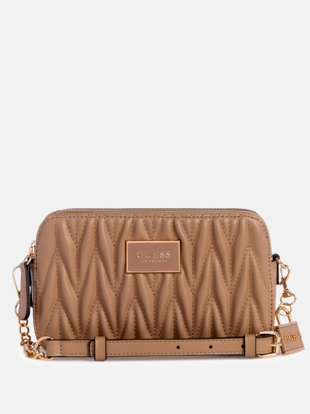 Guess Factory Fluer Mini Double-Zip Crossbody | ShopSimon