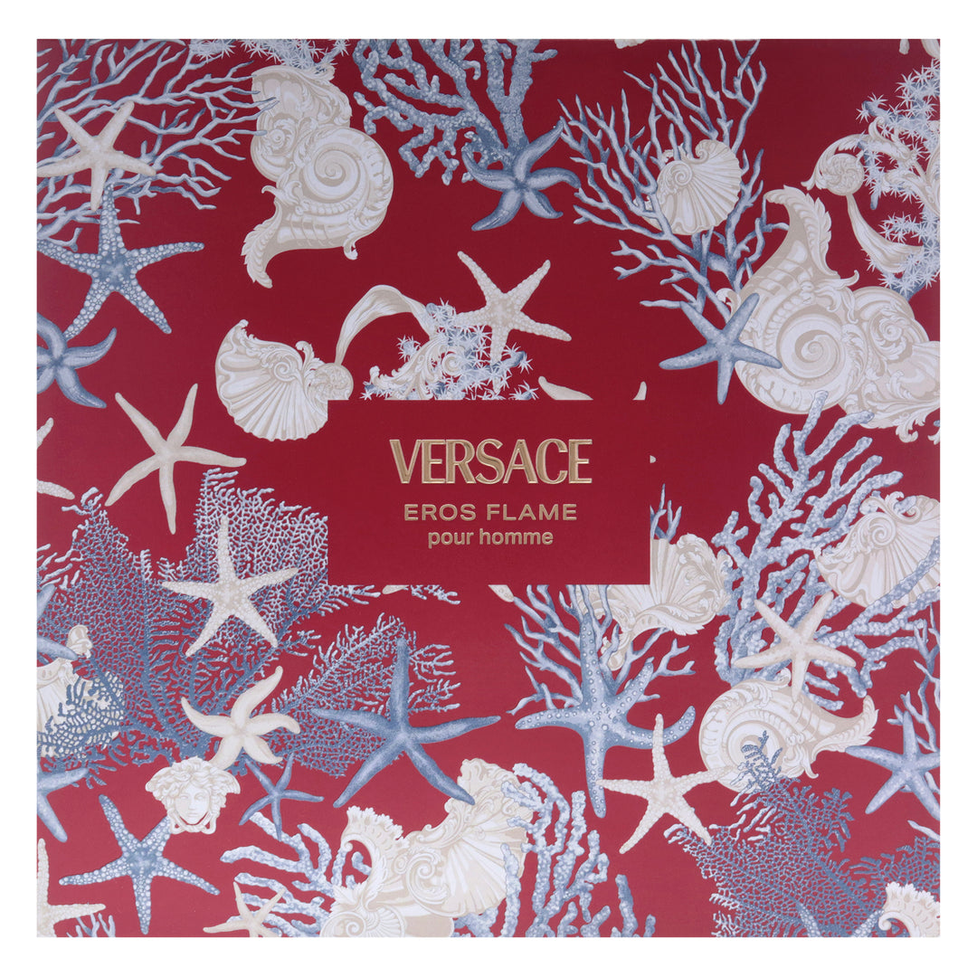Versace Eros Flame By For Men - 3 Pc Gift Set 3.4oz Edp Spray