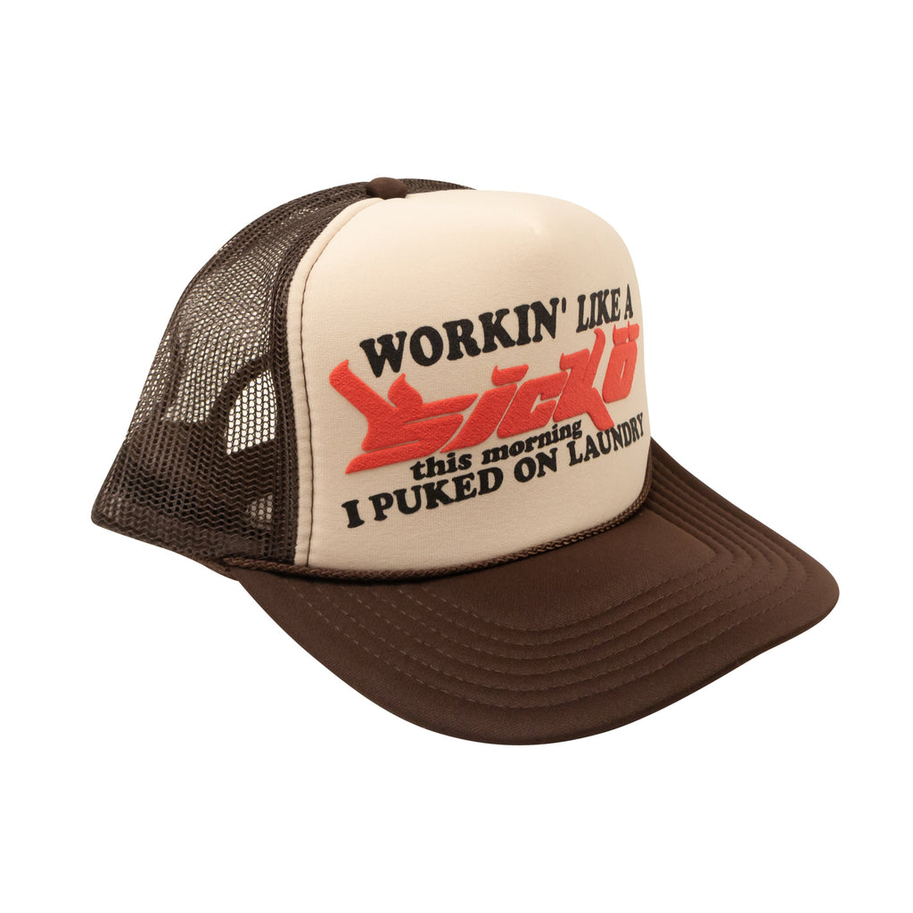 sicko キャップ NEW SICKO Blue Working Like A Sicko Trucker Cap Hat Size OS