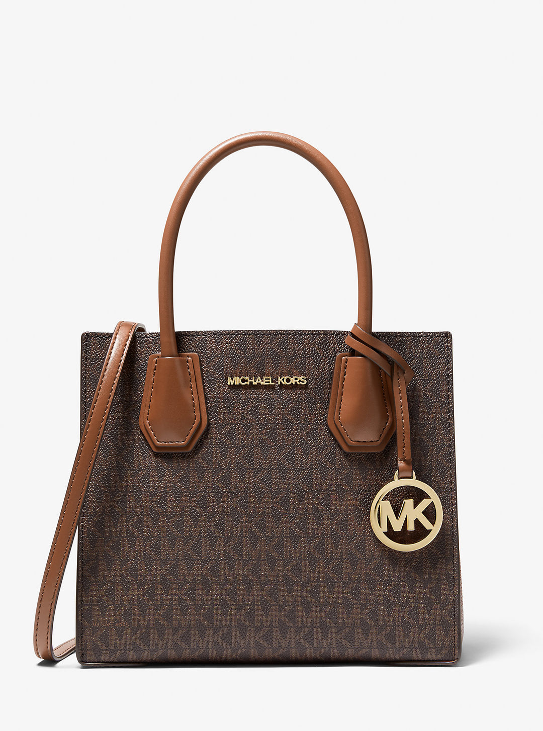 Michael Kors Outlet Mercer Medium Logo And Leather Accordion