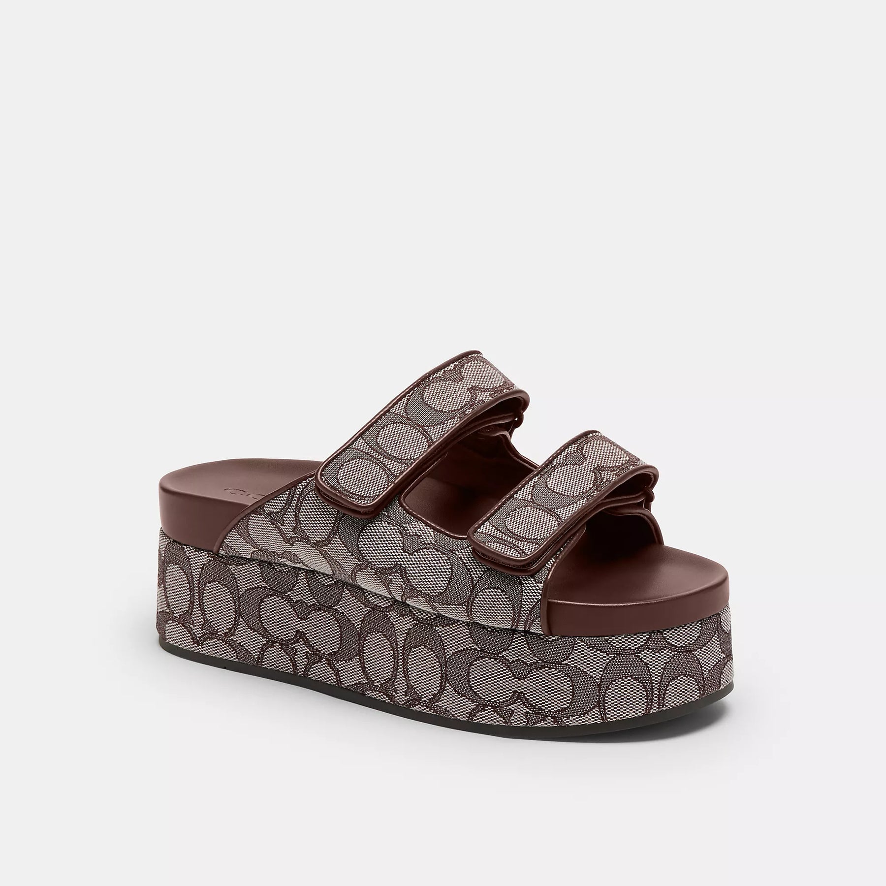 【COACH】Two Band Platform Slide Coach Outlet Two Band Platform Slide In Signature Jacquard