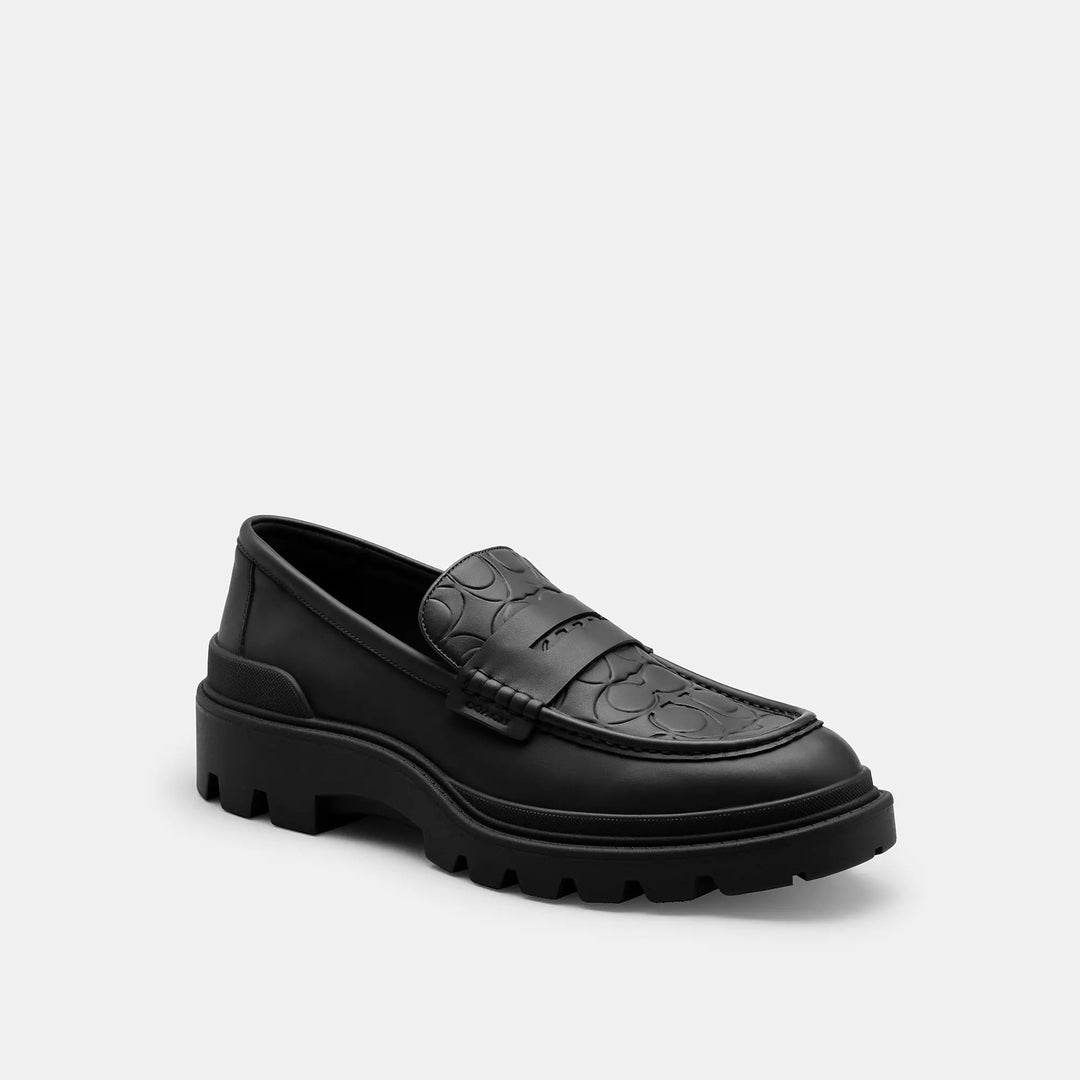 フラットシューズ ^fri fla^ ljh7092 stud ribbon platform loafer black 5011196 Black Studded Platform Loafers - Women's Loafers