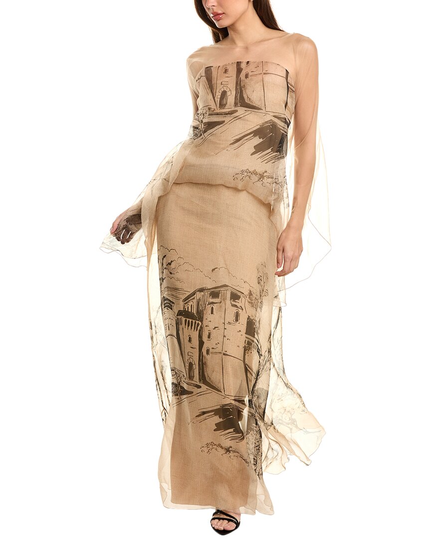 Alberta Ferretti Alberta Ferretti Silk Caftan Gown,All Products : American Fashion Style Bags On Sale