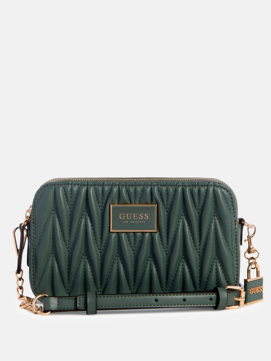 Guess Factory Fluer Mini Double-Zip Crossbody | ShopSimon