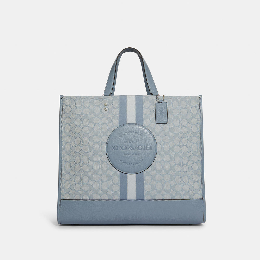 Coach Outlet Dempsey Tote 40 In Signature Jacquard With Stripe And