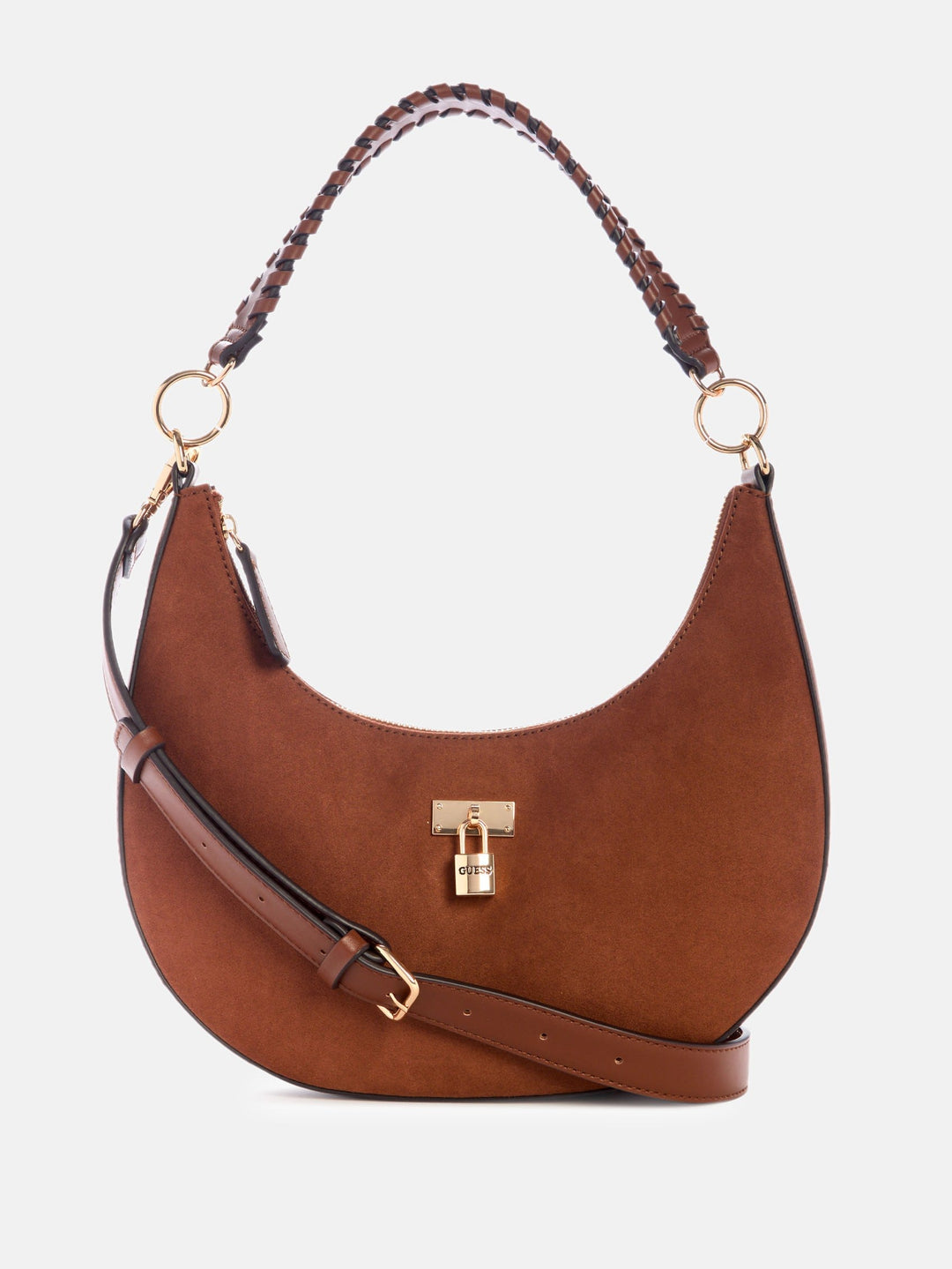 Guess Factory Kaline Faux-Suede Shoulder Bag | ShopSimon