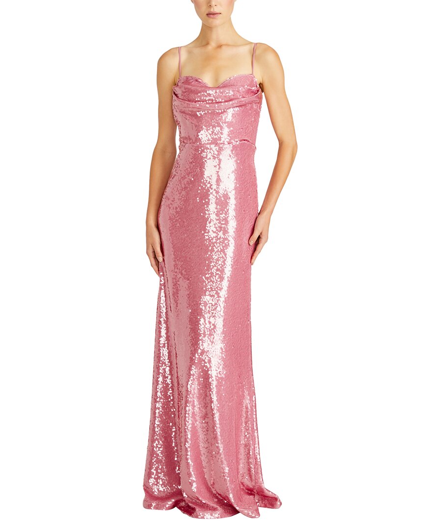 Monique lhuillier sequin wrap dress best sale