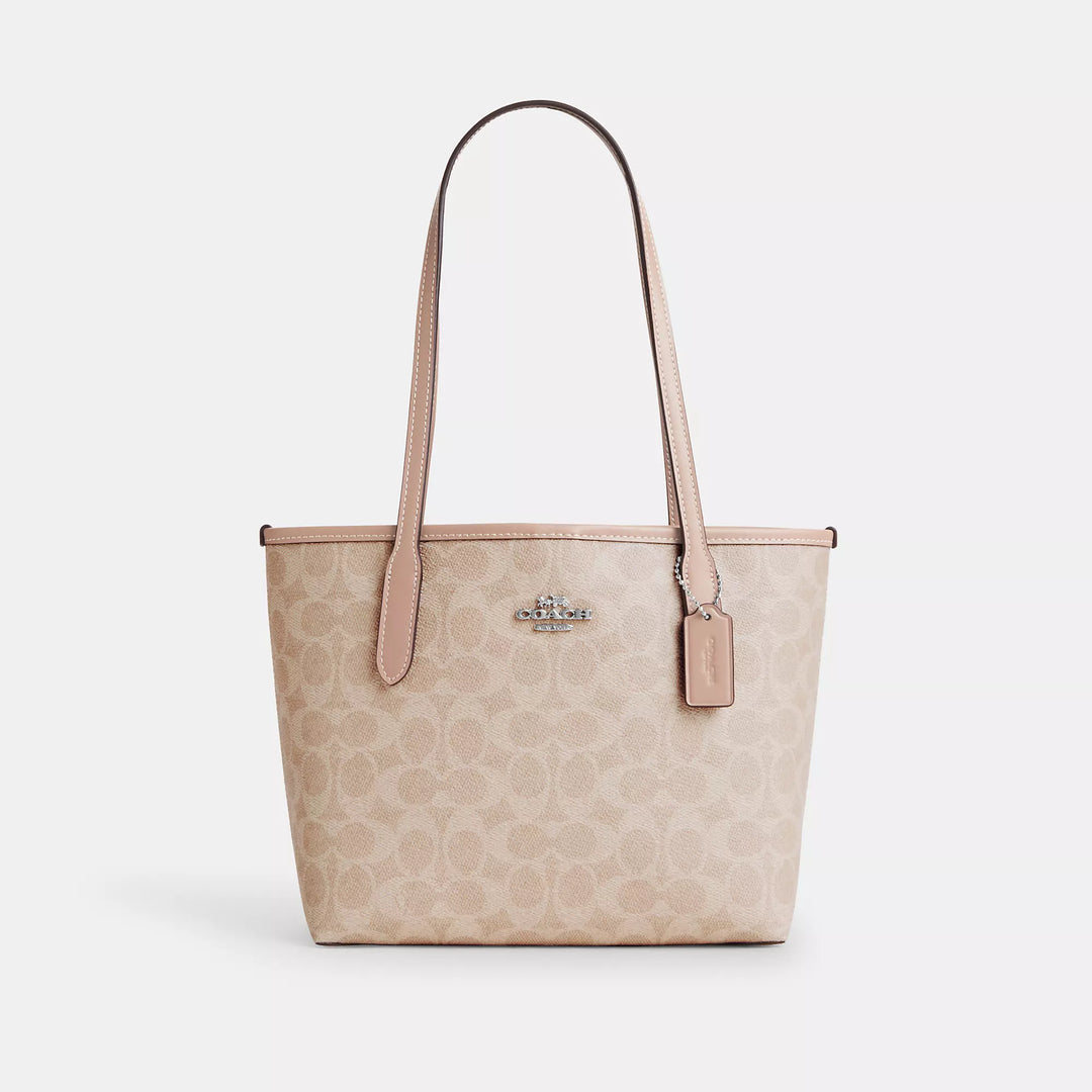 Coach City Tote In selling Blocked Signature Canvas