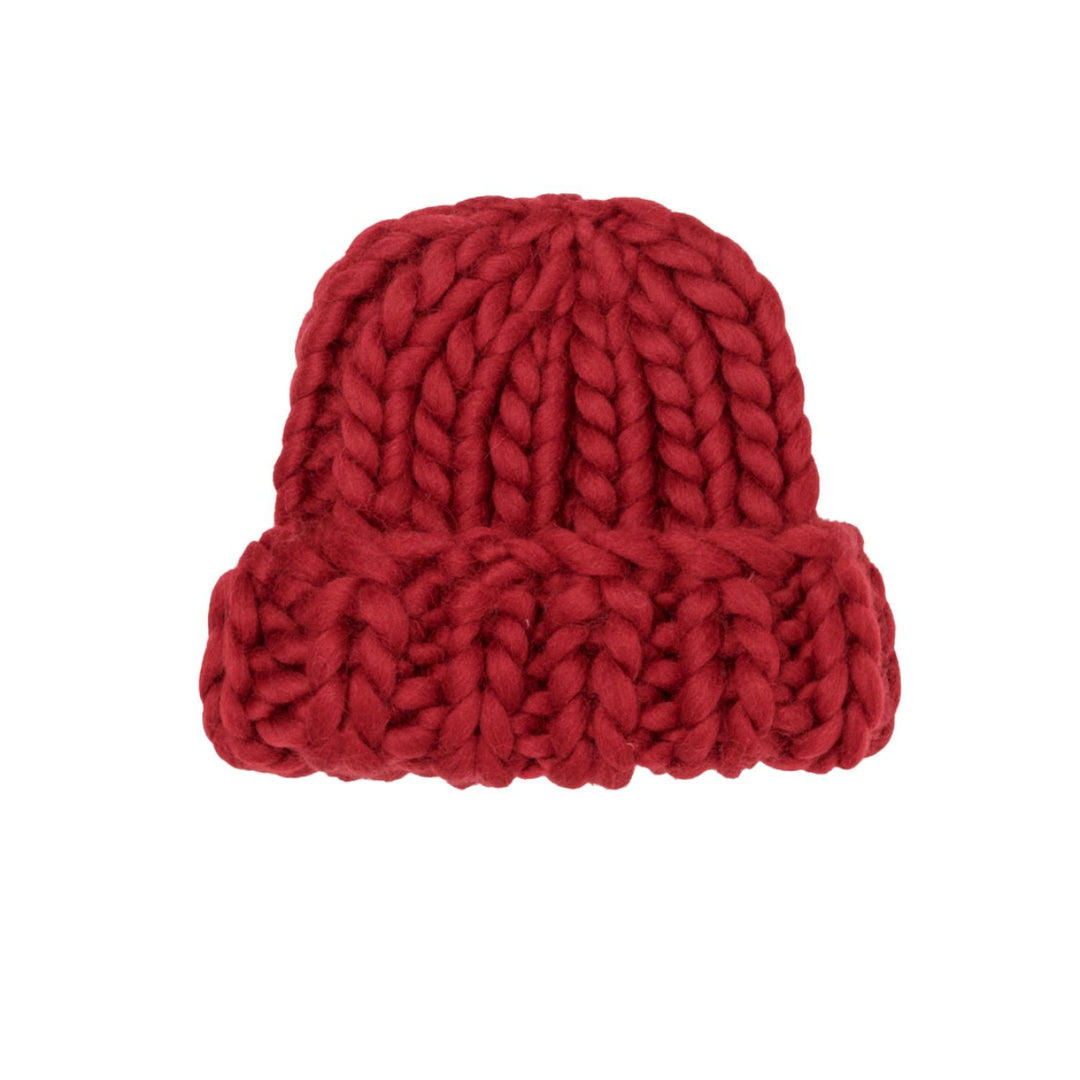 RE/DONE Knit Watch Cap In Red | ShopSimon display picture 3