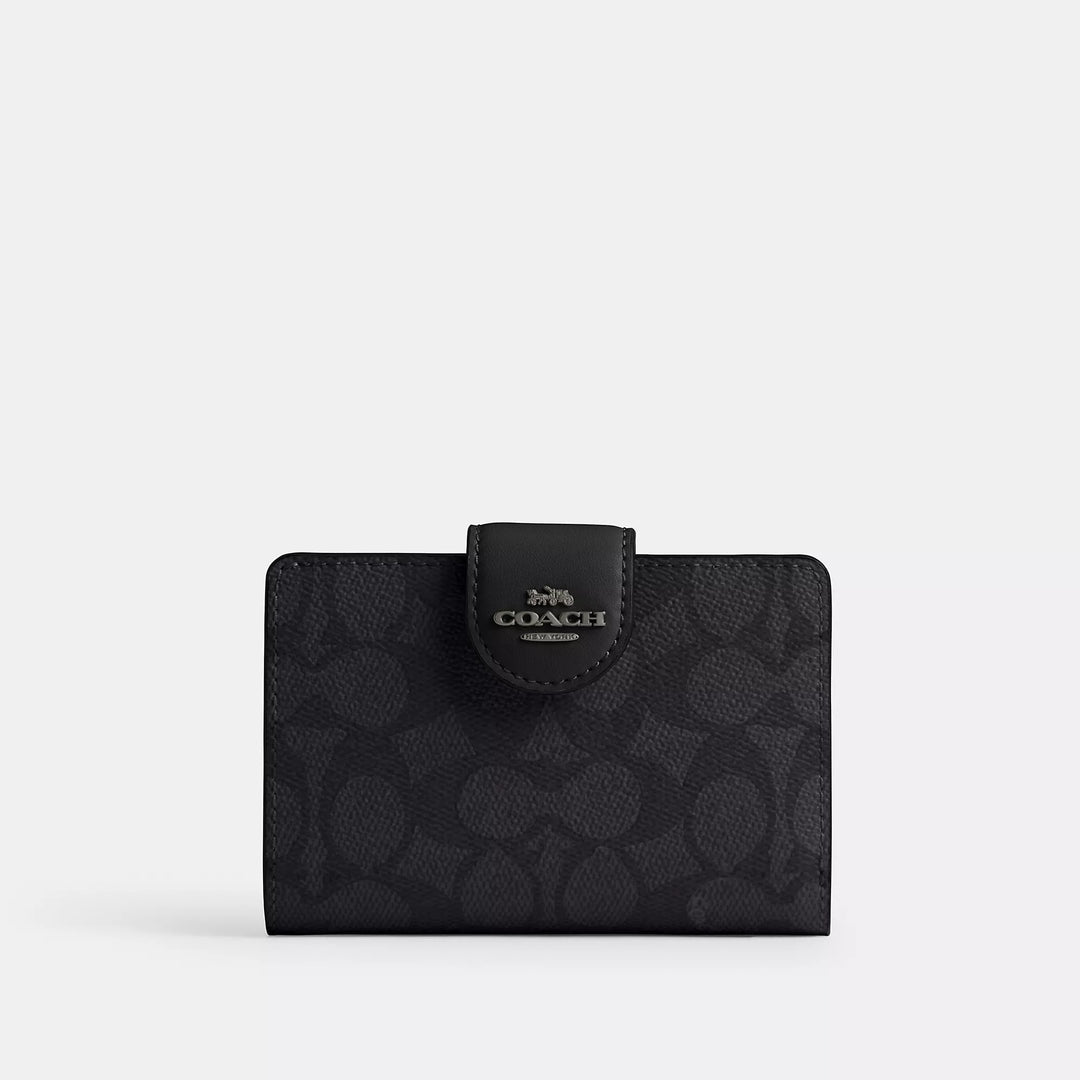 Coach Outlet Medium Corner Zip Wallet In Signature Canvas | ShopSimon