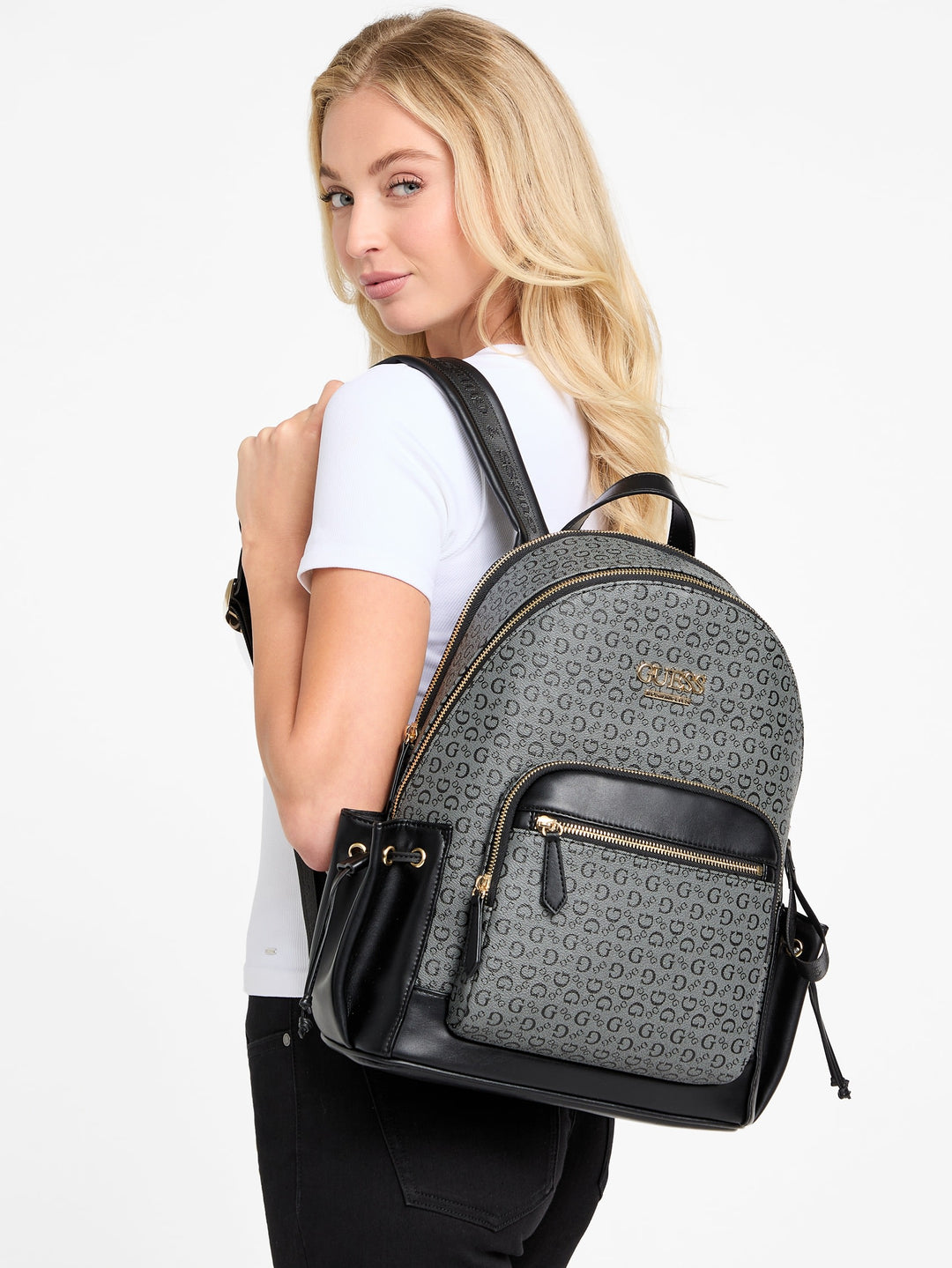 Guess Factory Charli Embossed Logo Backpack ShopSimon