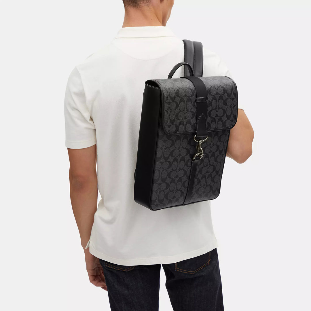 blaine coach backpack Coach Outlet Blaine Backpack In Signature Canvas