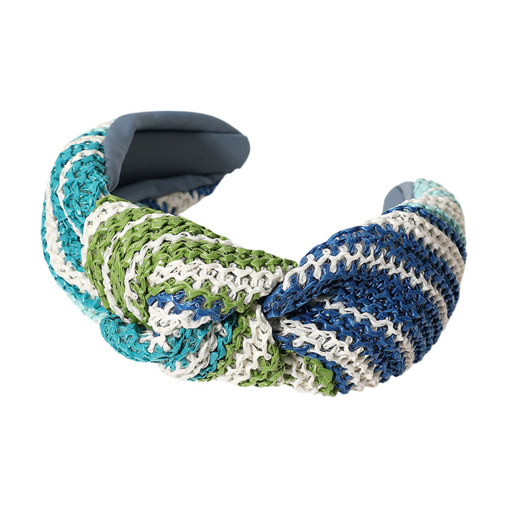 FASHNZFAB Raffia Knot Headband 2