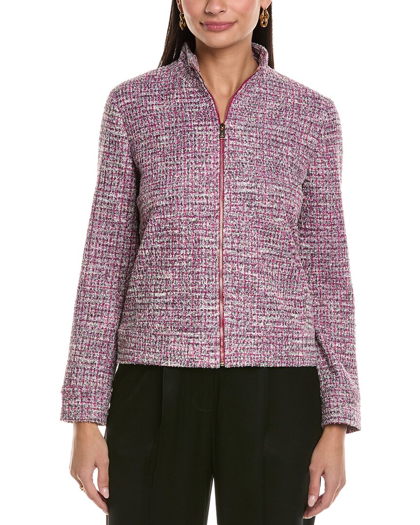 St John Tweed Pattern Bomber deals Jacket