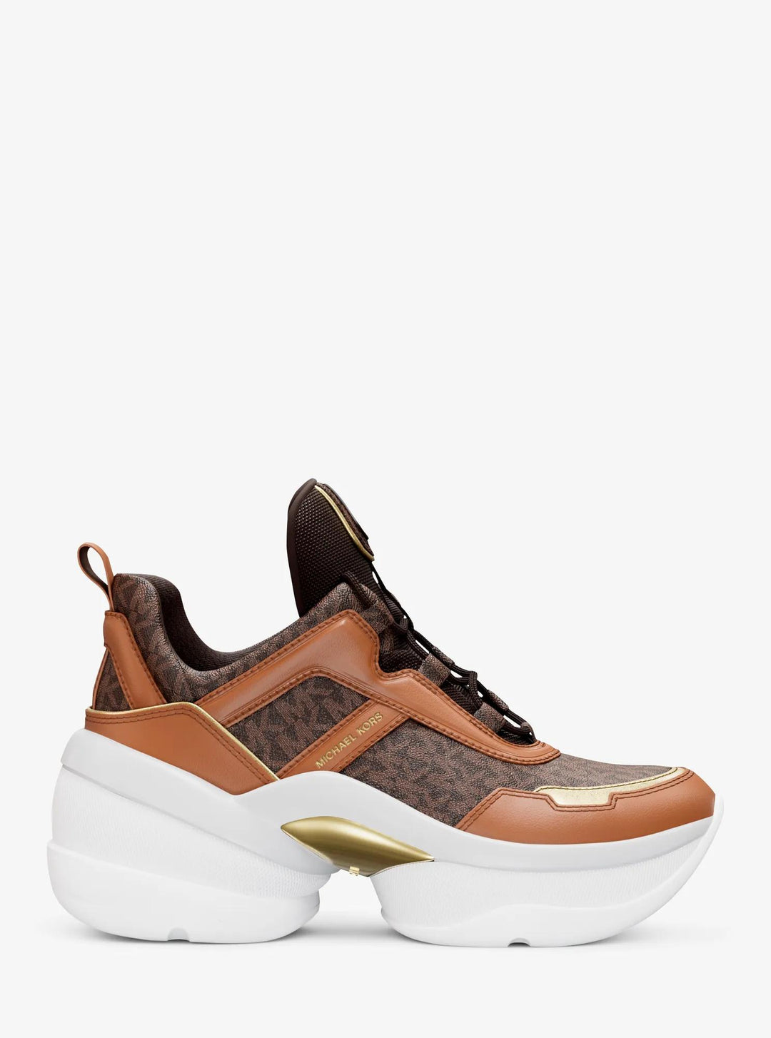 Michael Kors Outlet Olympia Signature Logo Trainer | ShopSimon