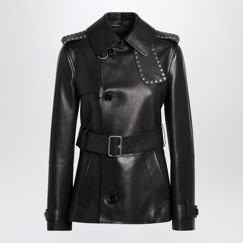 【関税&送料込み】Burberry Short Jacket With Studs Burberry Women's Short Leather Jacket With Studs | ShopSimon