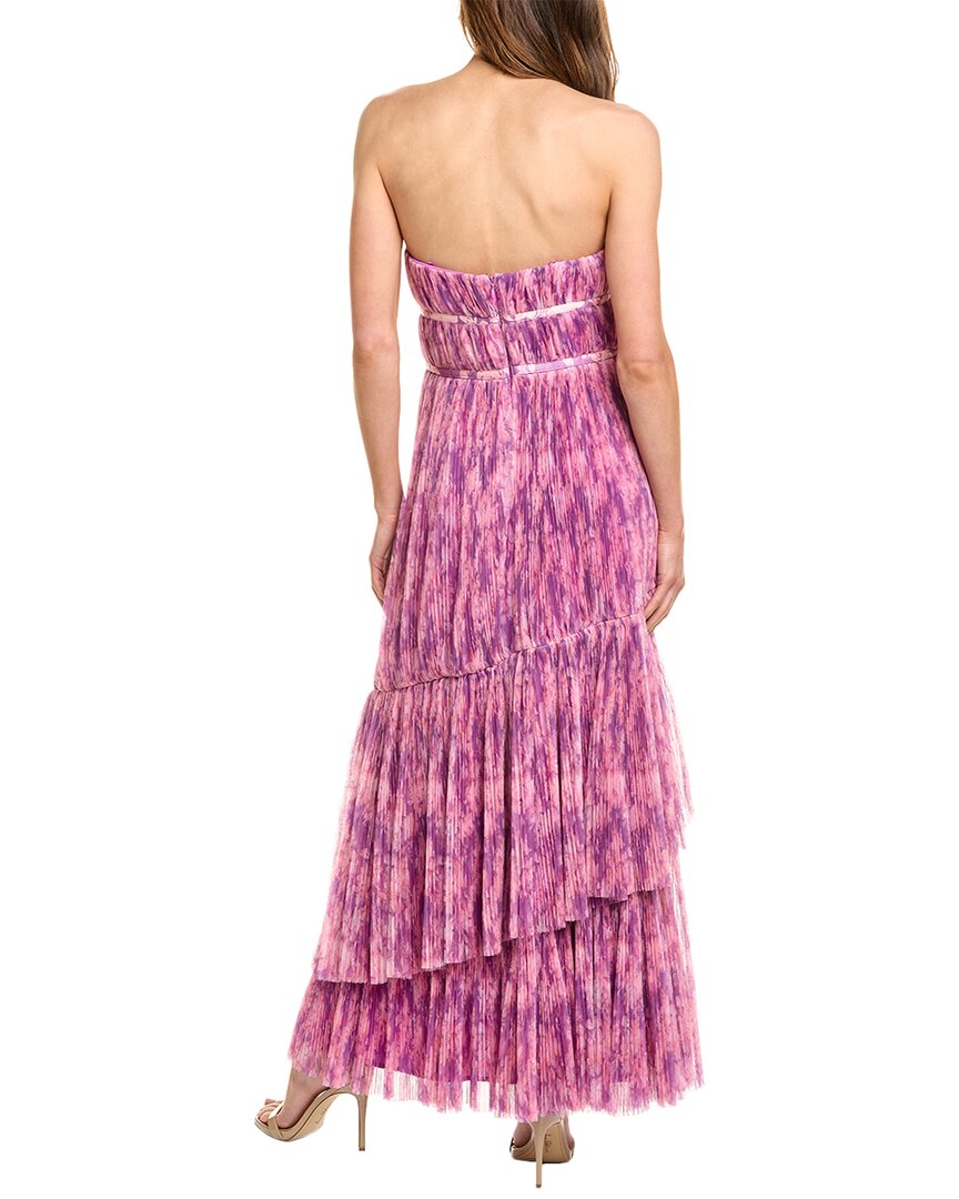 hutch lanza strapless tiered ruffle maxi dress Hutch Renza Gown