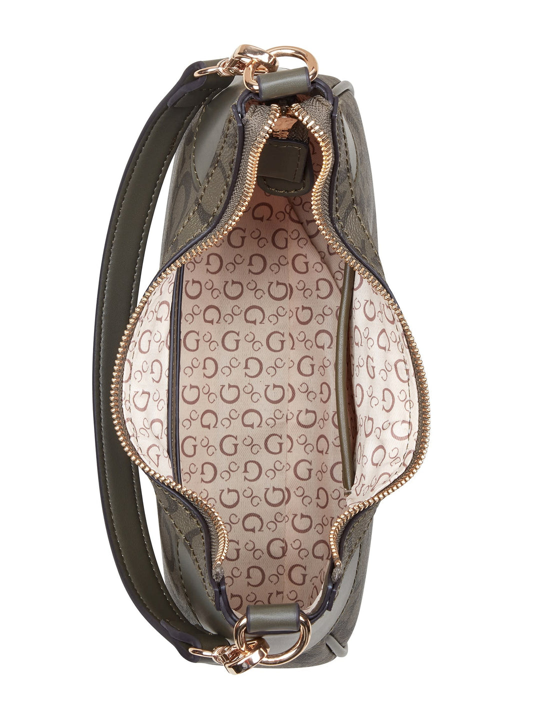 ショルダーバッグ・ポシェット Guess Logo Pointon Hobo Bag Brown JB899612 HN3A3A32 Guess Factory Berkton Logo Shoulder Crossbody Bag | ShopSimon