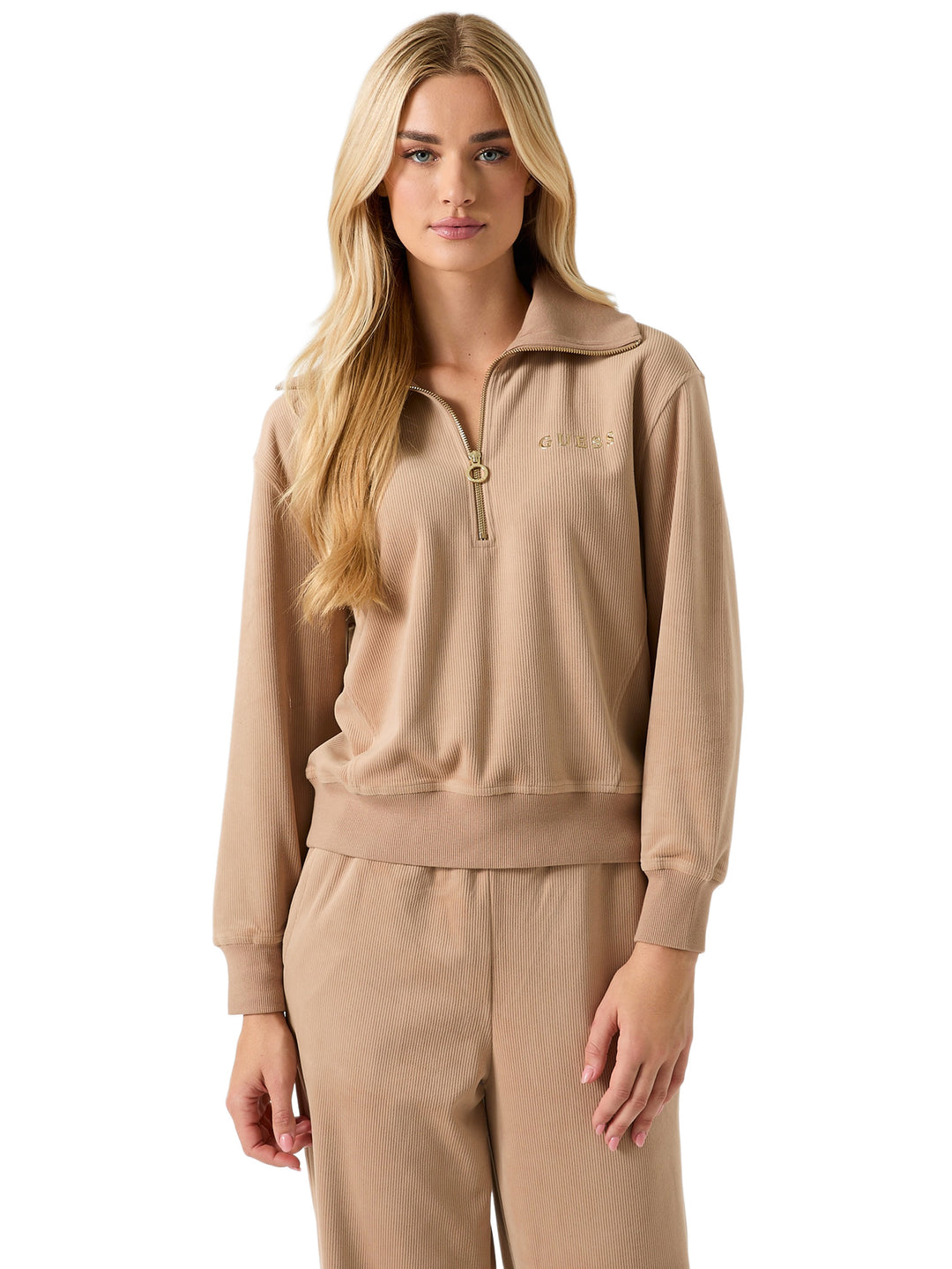 Guess Factory Rene Half-Zip Pullover | ShopSimon Guess Factory Rene Half-Zip Pullover | ShopSimon